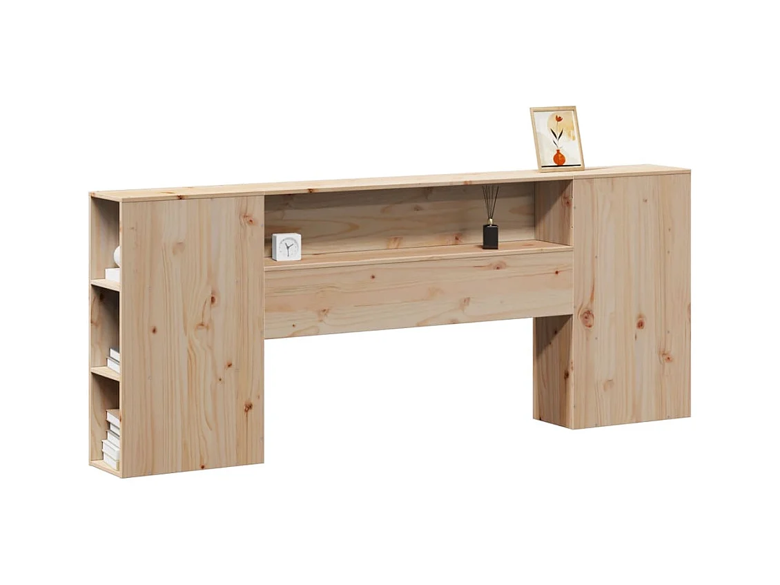 Hoofdbord met opbergruimte 180 cm massief grenenhout