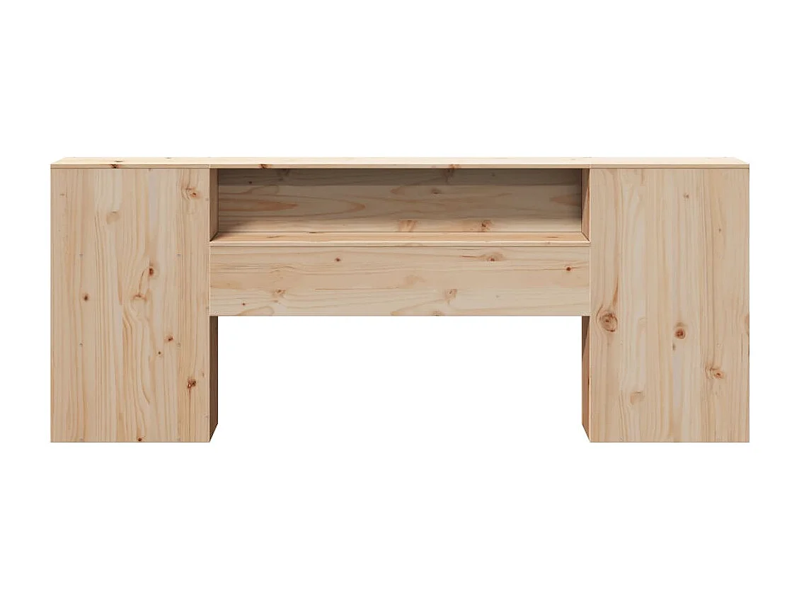 Cabecero con almacenaje 180 cm madera maciza de pino