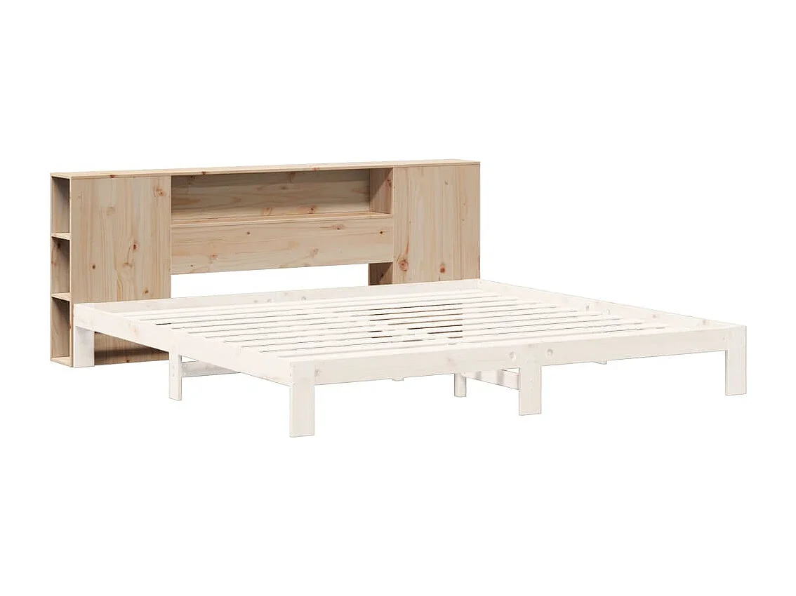 Cabecero con almacenaje 180 cm madera maciza de pino