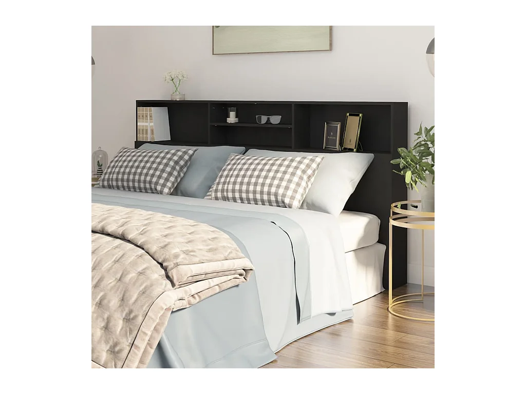 Cabecero negro mueble 200x19x103,5 cm