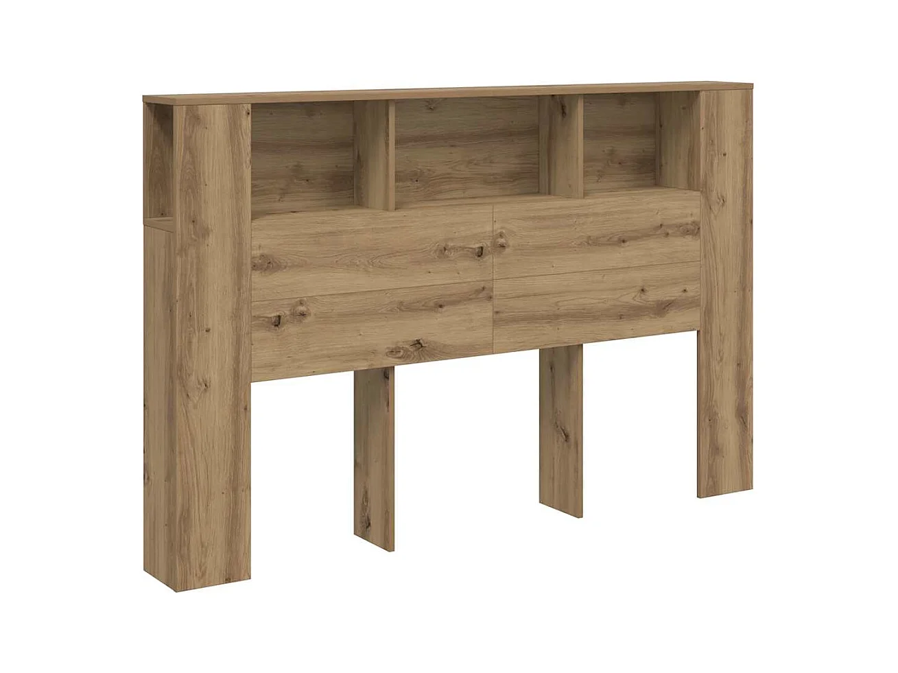 Armoire de tête de lit chêne artisanal 160x18,5x103,5 cm