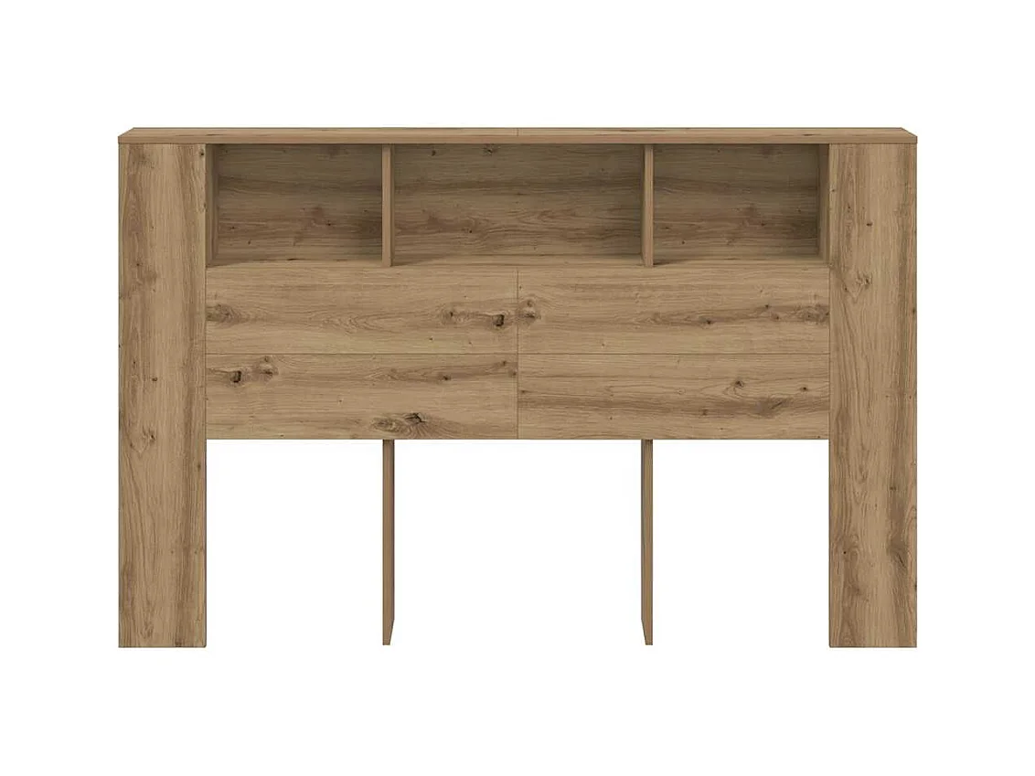 Armoire de tête de lit chêne artisanal 160x18,5x103,5 cm