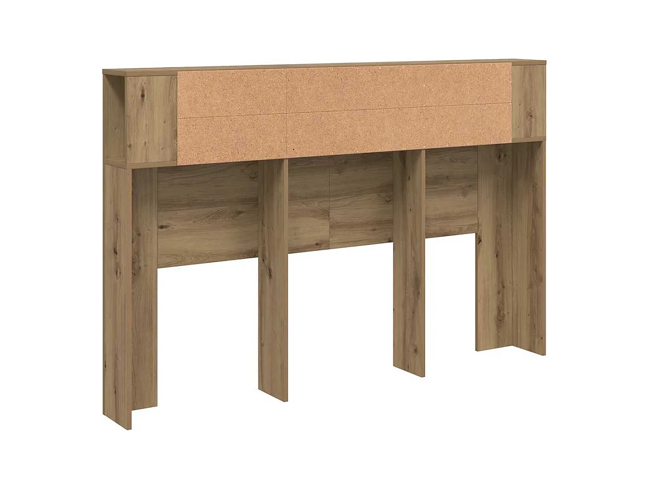 Armoire de tête de lit chêne artisanal 160x18,5x103,5 cm