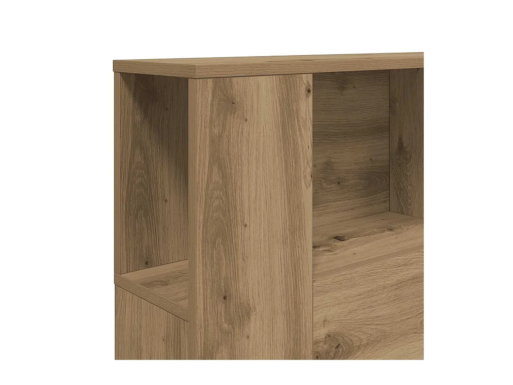 Armoire de tête de lit chêne artisanal 160x18,5x103,5 cm