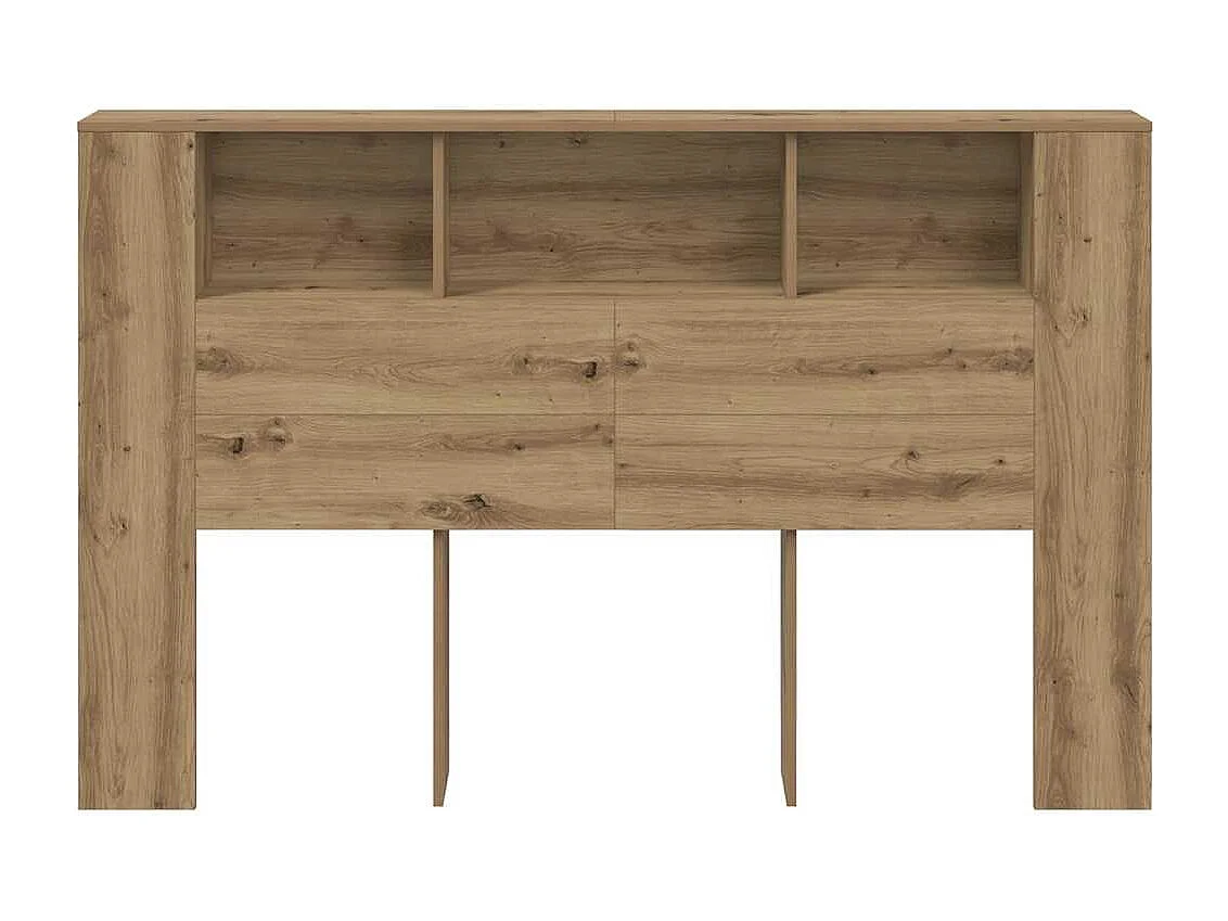 Armoire de tête de lit chêne artisanal 160x18,5x103,5 cm