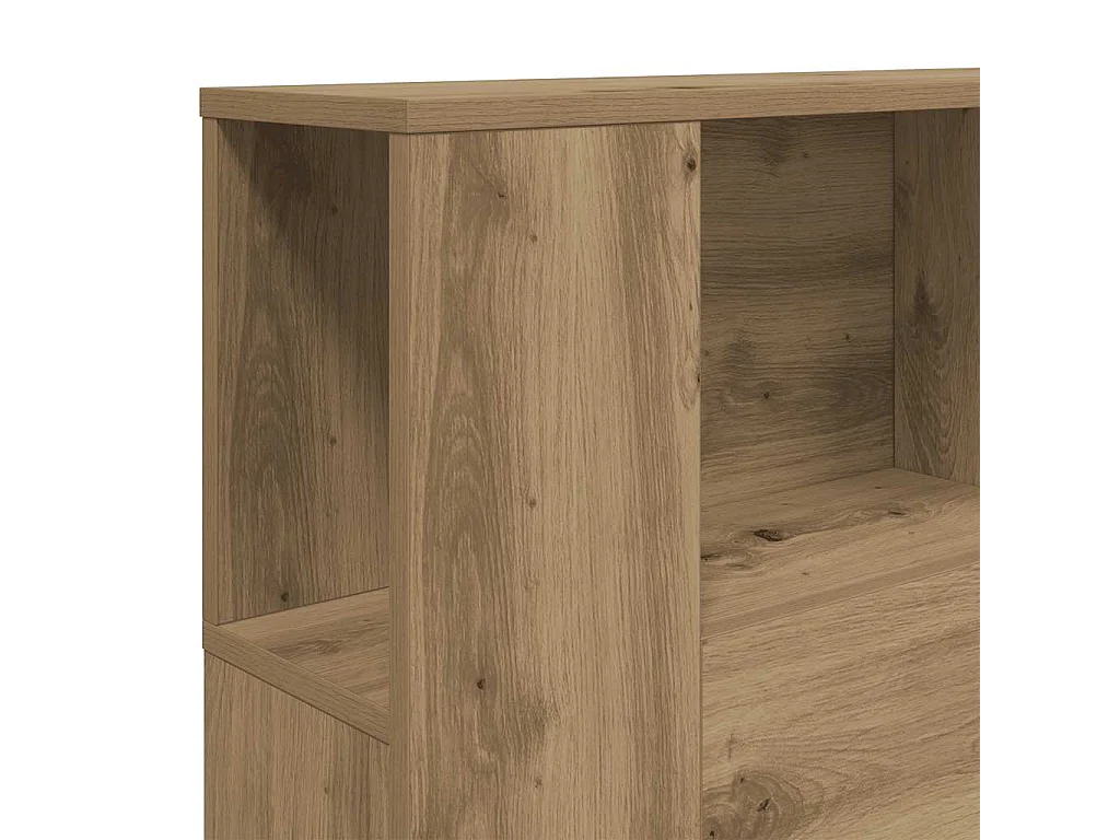 Armoire de tête de lit chêne artisanal 160x18,5x103,5 cm