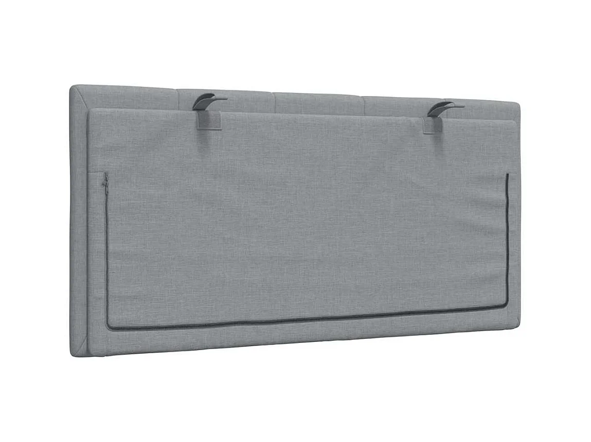 Lichtgrijs hoofdbordkussen 100 cm stof
