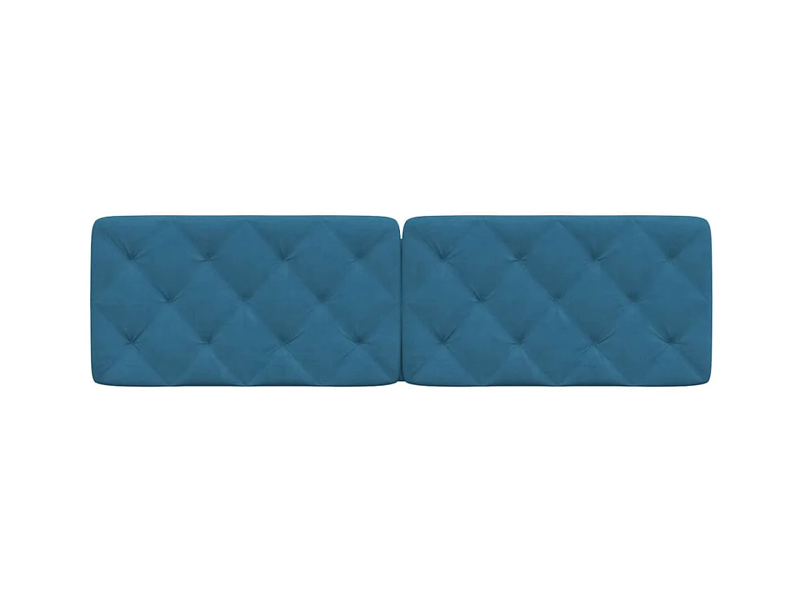 Blauw hoofdbordkussen 180 cm fluweel