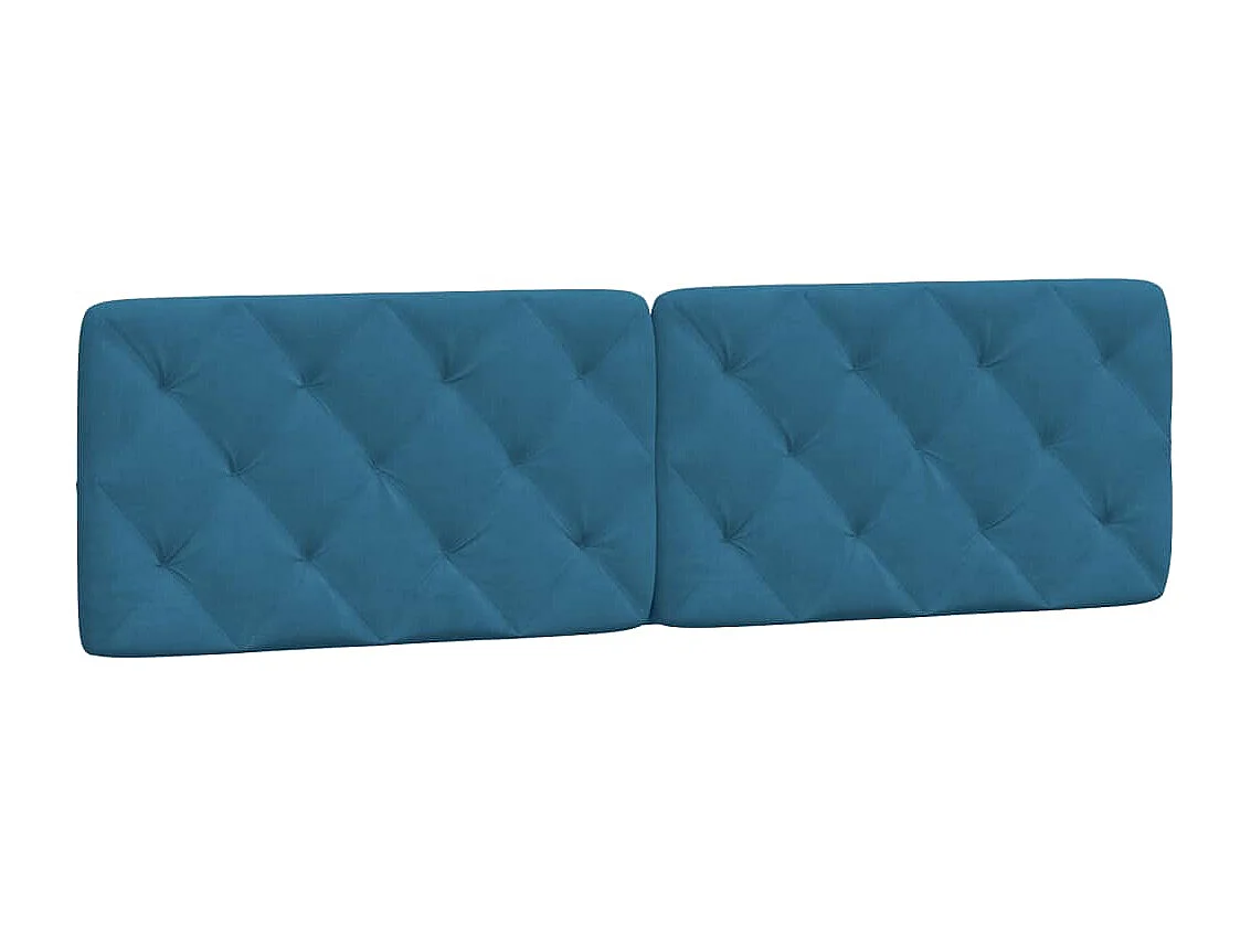 Cuscino testiera blu 180 cm velluto