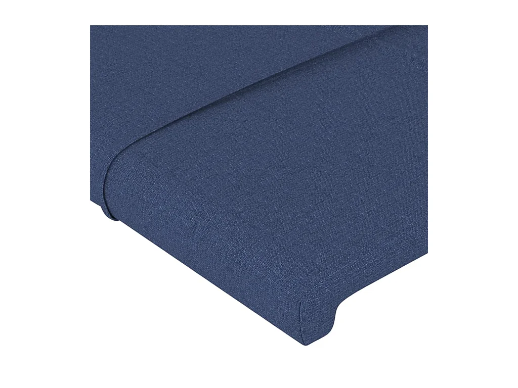 Hoofdbord met vleugels Blauw 203x16x118/128 cm Stof
