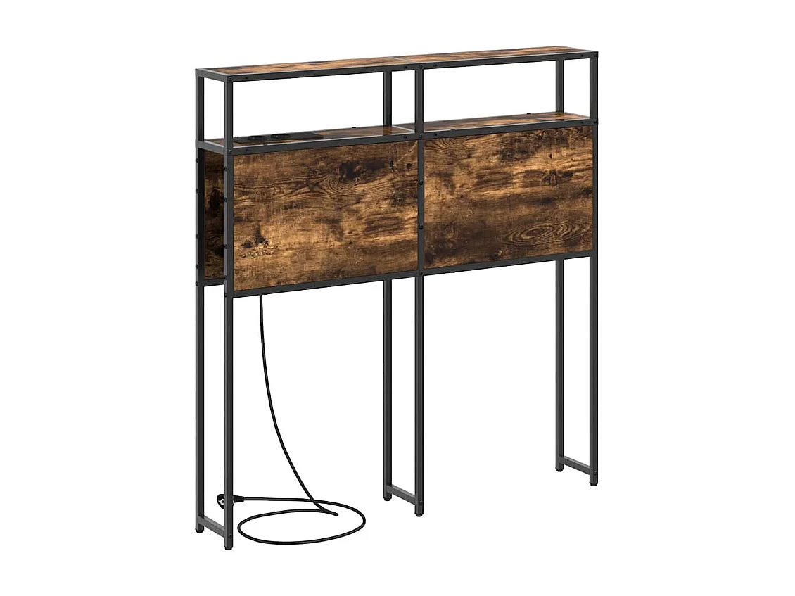 Tête de lit de rangement Chêne fumé 80 cm Bois d'ingénierie