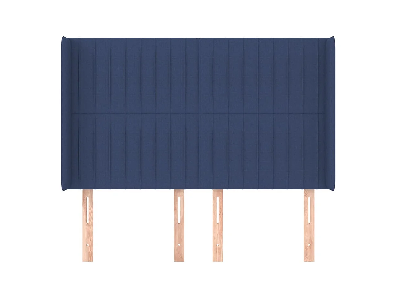 Hoofdbord met vleugels Blauw 147x16x118/128 cm Stof