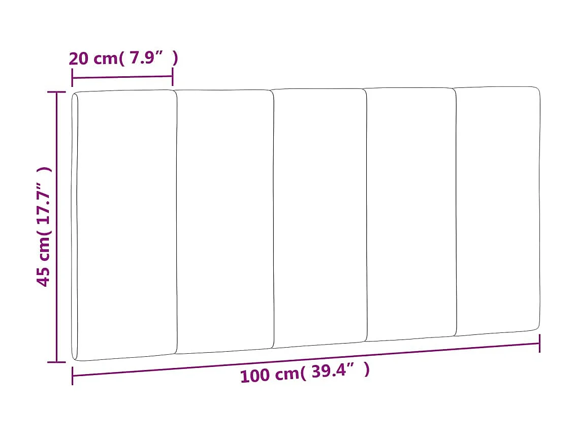 Donkergroen hoofdbordkussen 100 cm fluweel