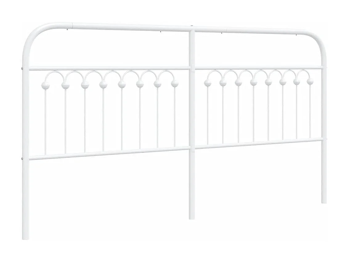 Testiera in metallo bianco 180 cm