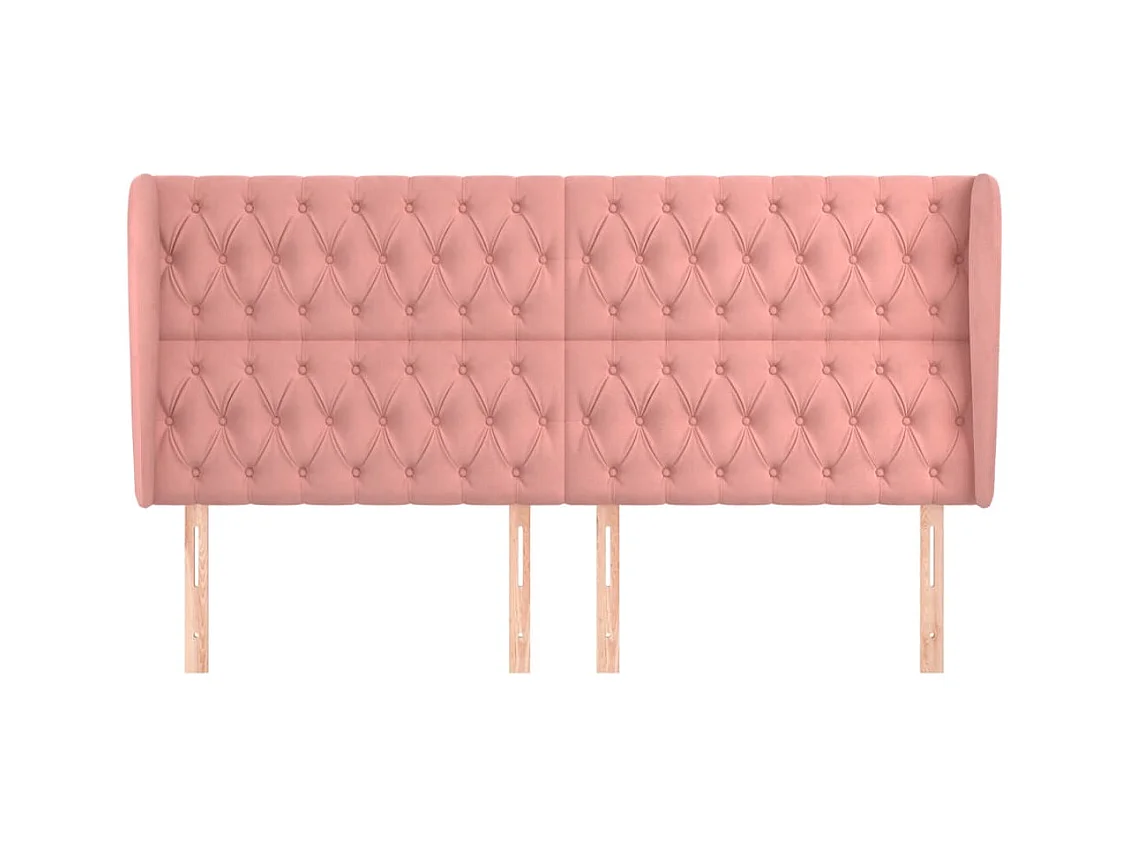 Hoofdbord met vleugels Rose 183x23x118/128 cm Fluweel