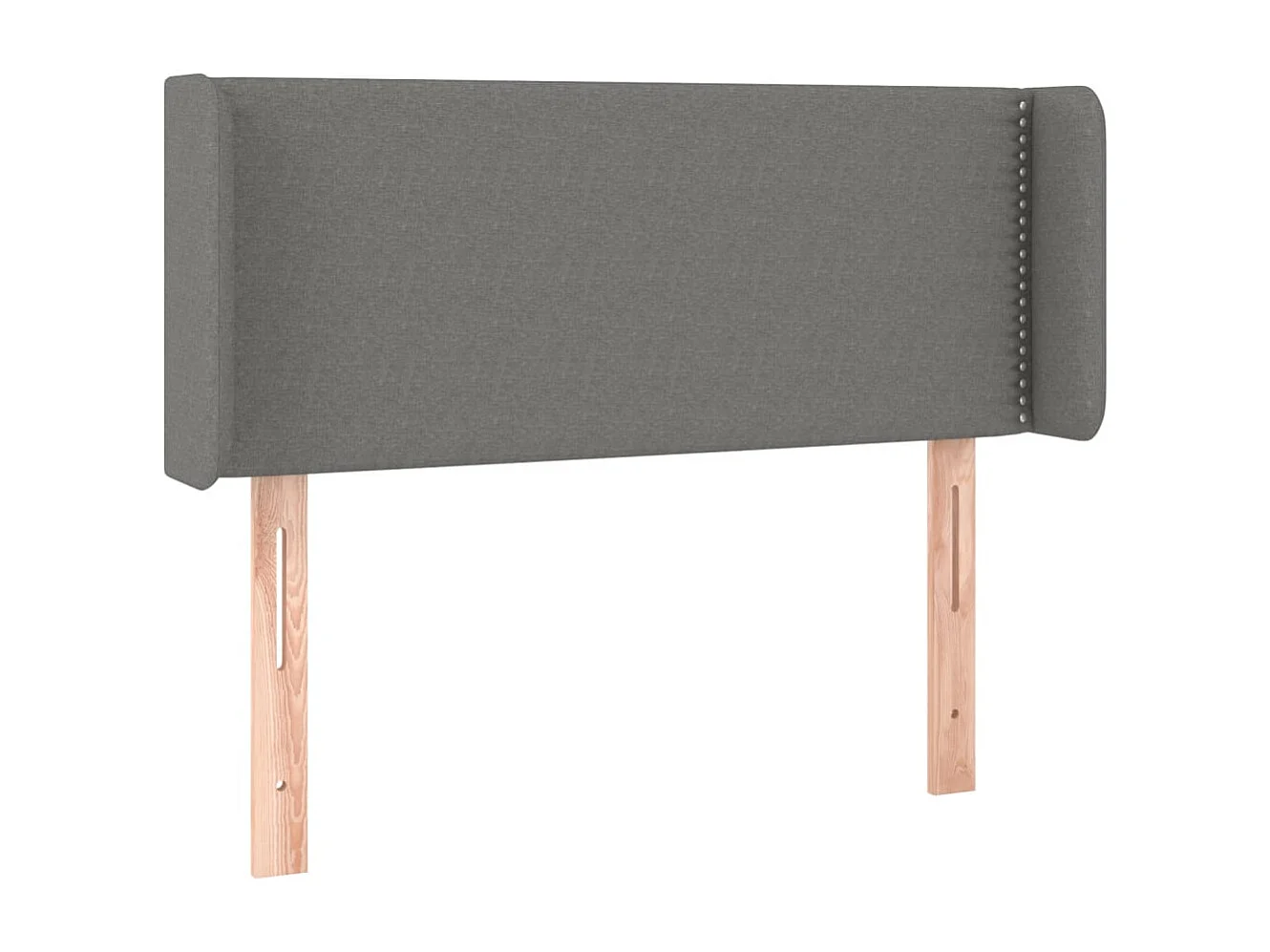 Tête de lit avec oreilles Gris foncé 83x16x78/88 cm Tissu