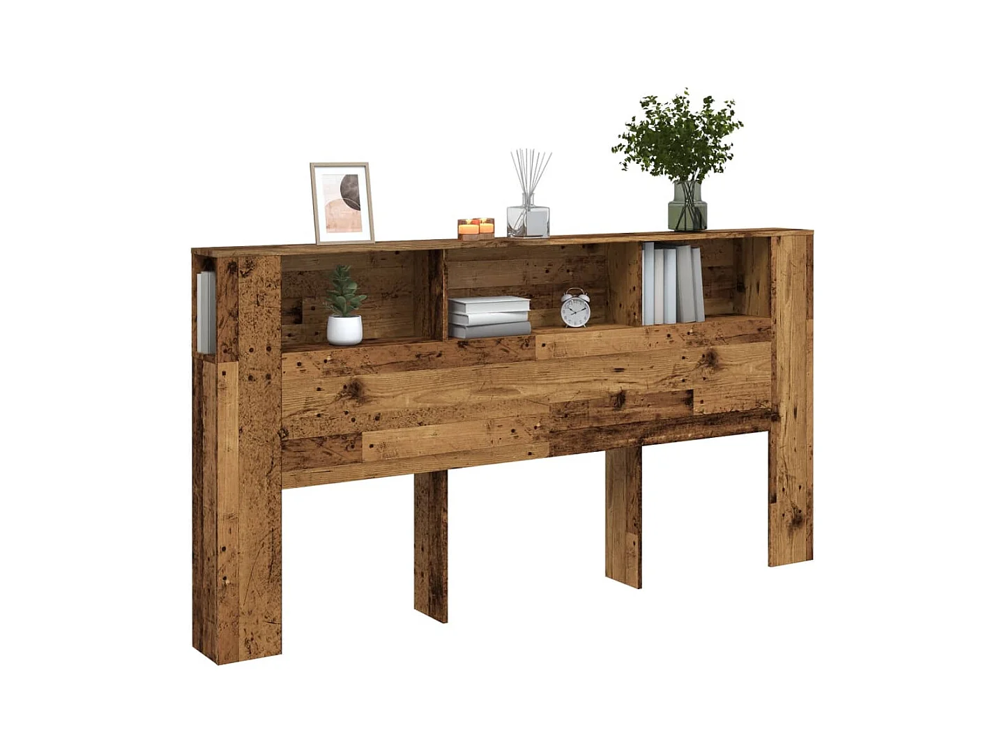 Cabecero de cama de madera antigua 200x18,5x102,5 cm