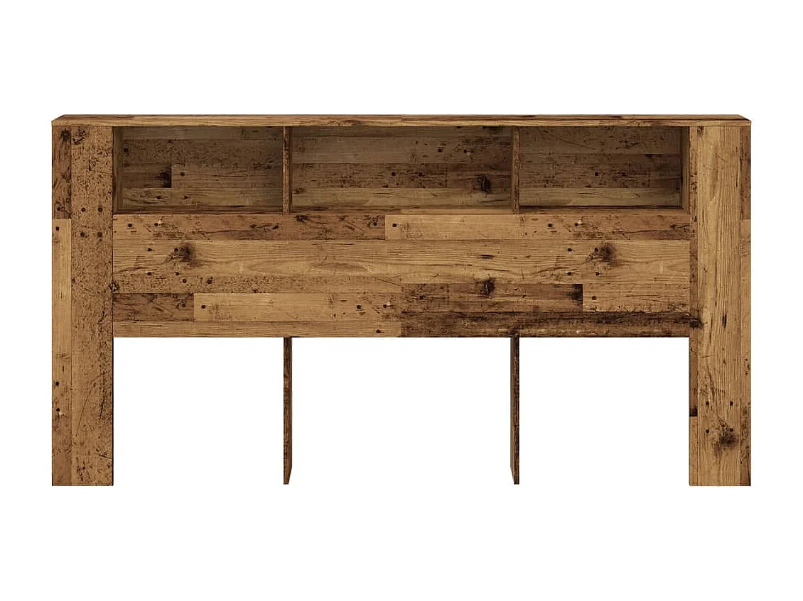 Mobiletto con testiera in legno antico 200x18,5x102,5 cm