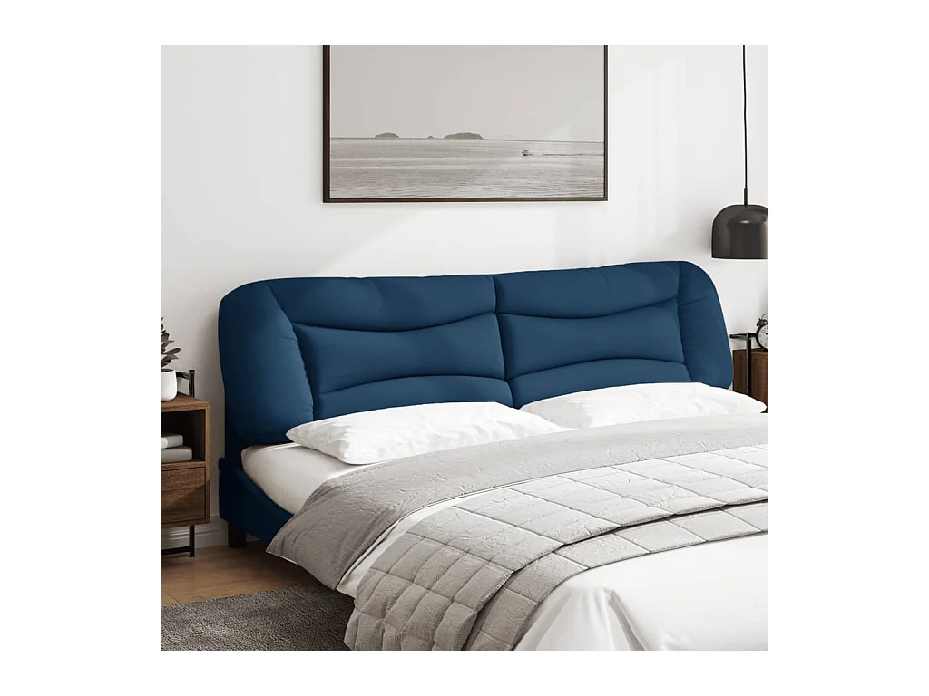 Blauw hoofdbordkussen 200 cm stof