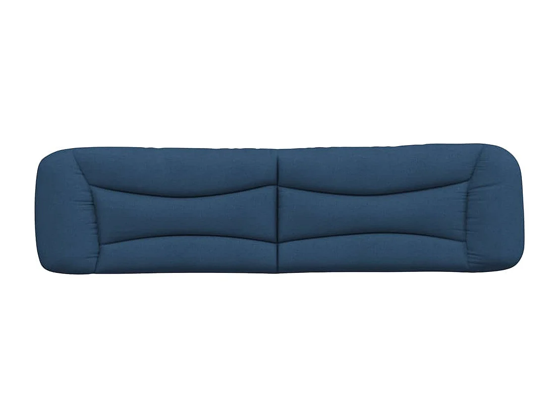 Coussin de tête de lit bleu 200 cm tissu