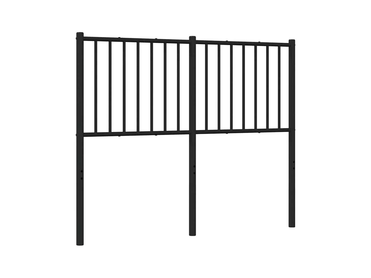 Zwart metalen hoofdbord 120 cm