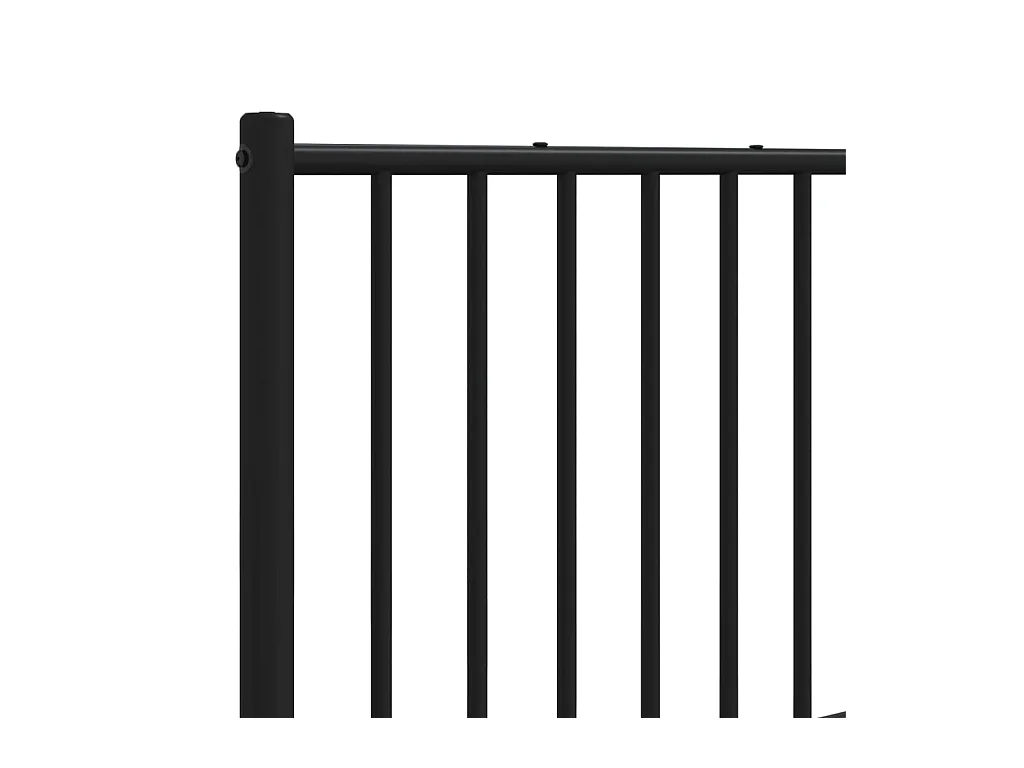 Zwart metalen hoofdbord 120 cm