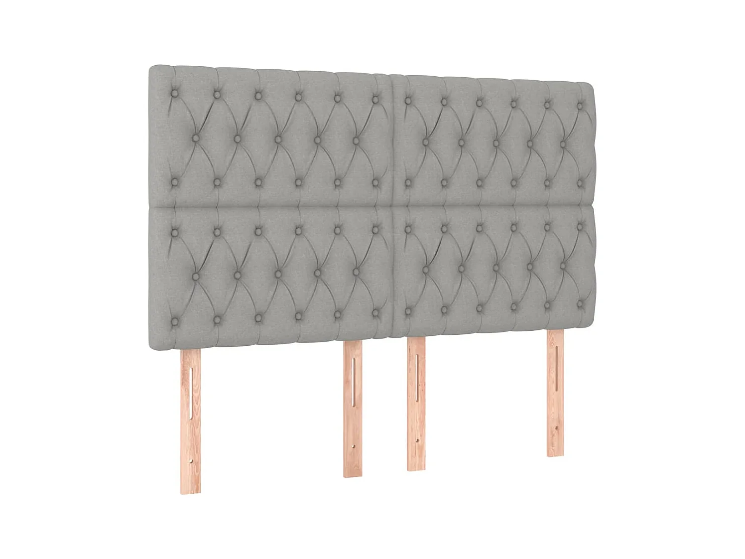 Hoofdborden 4 stuks lichtgrijs 80x7x78/88 cm stof