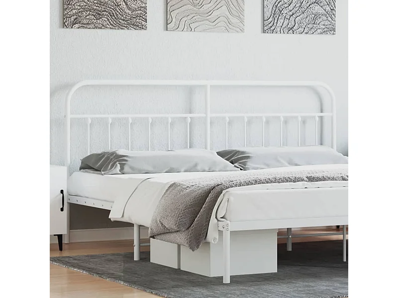 Cabecero de metal blanco 200 cm