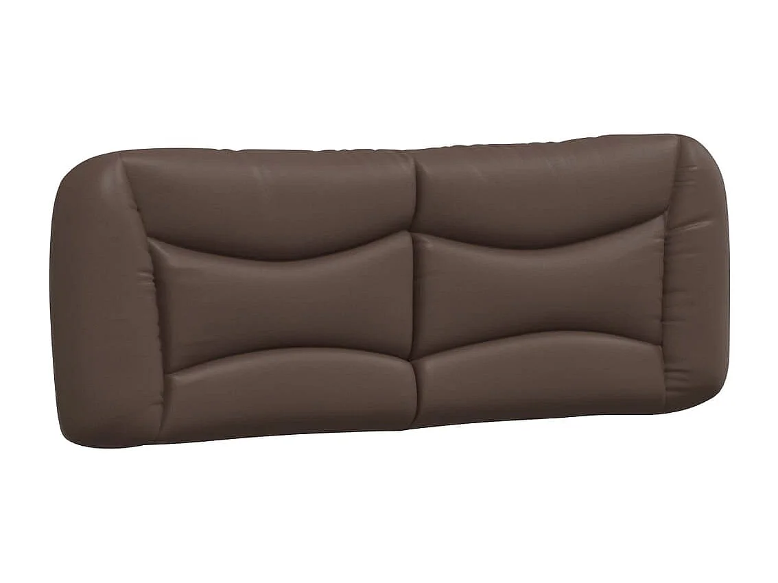 Bruin hoofdbordkussen 140 cm kunstleer