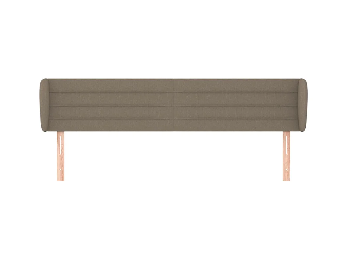 Kopfteil mit Flügeln Taupe 203x23x78/88 cm Stoff