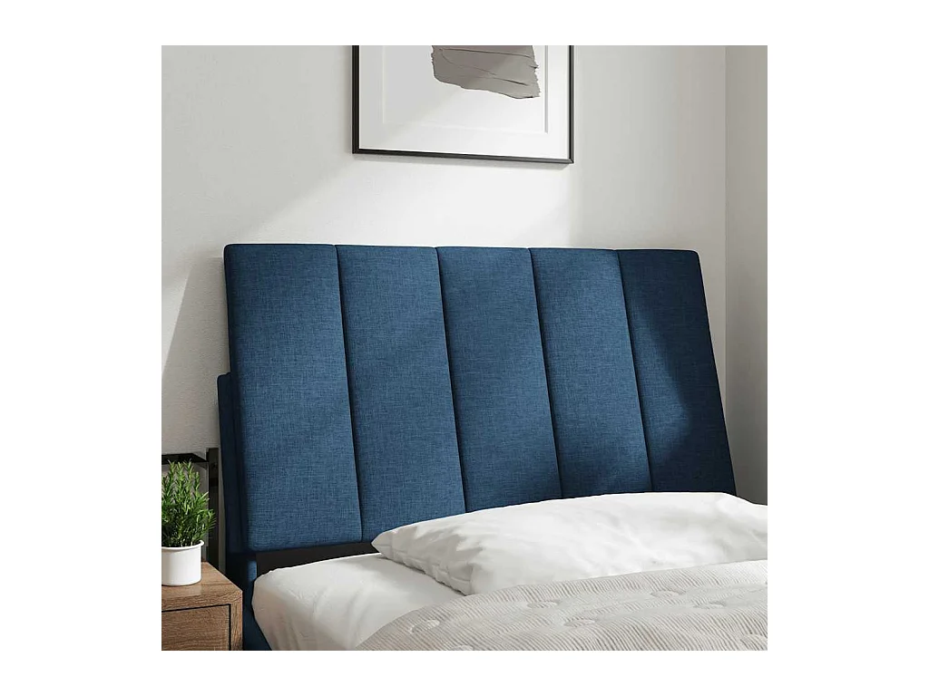 Blaues Kopfteilkissen 90 cm Stoff