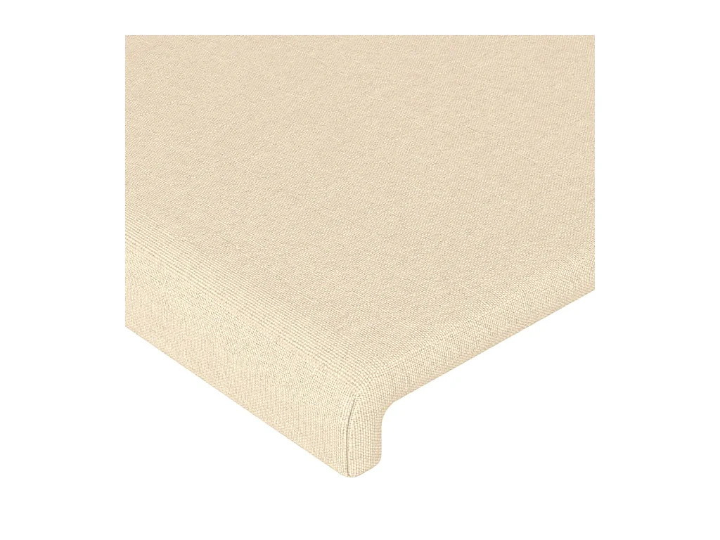 LED Hoofdbord Crème 103x16x118/128 cm Stof