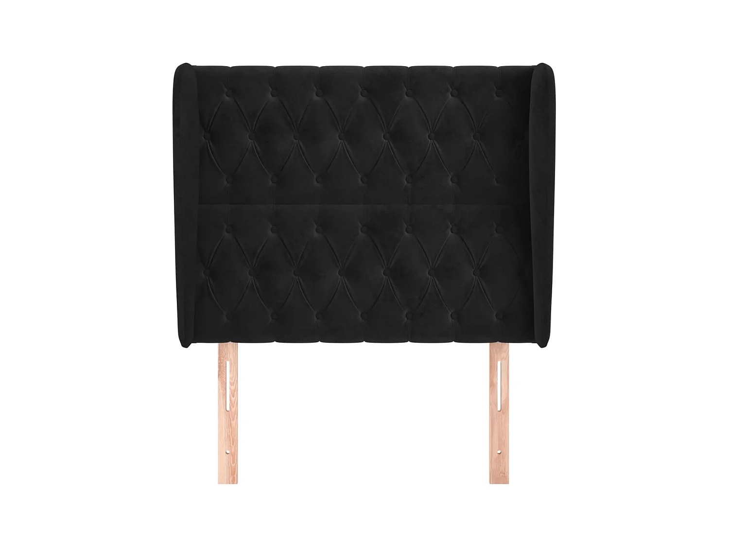 Cabecero con alas Negro 93x23x118/128 cm Terciopelo