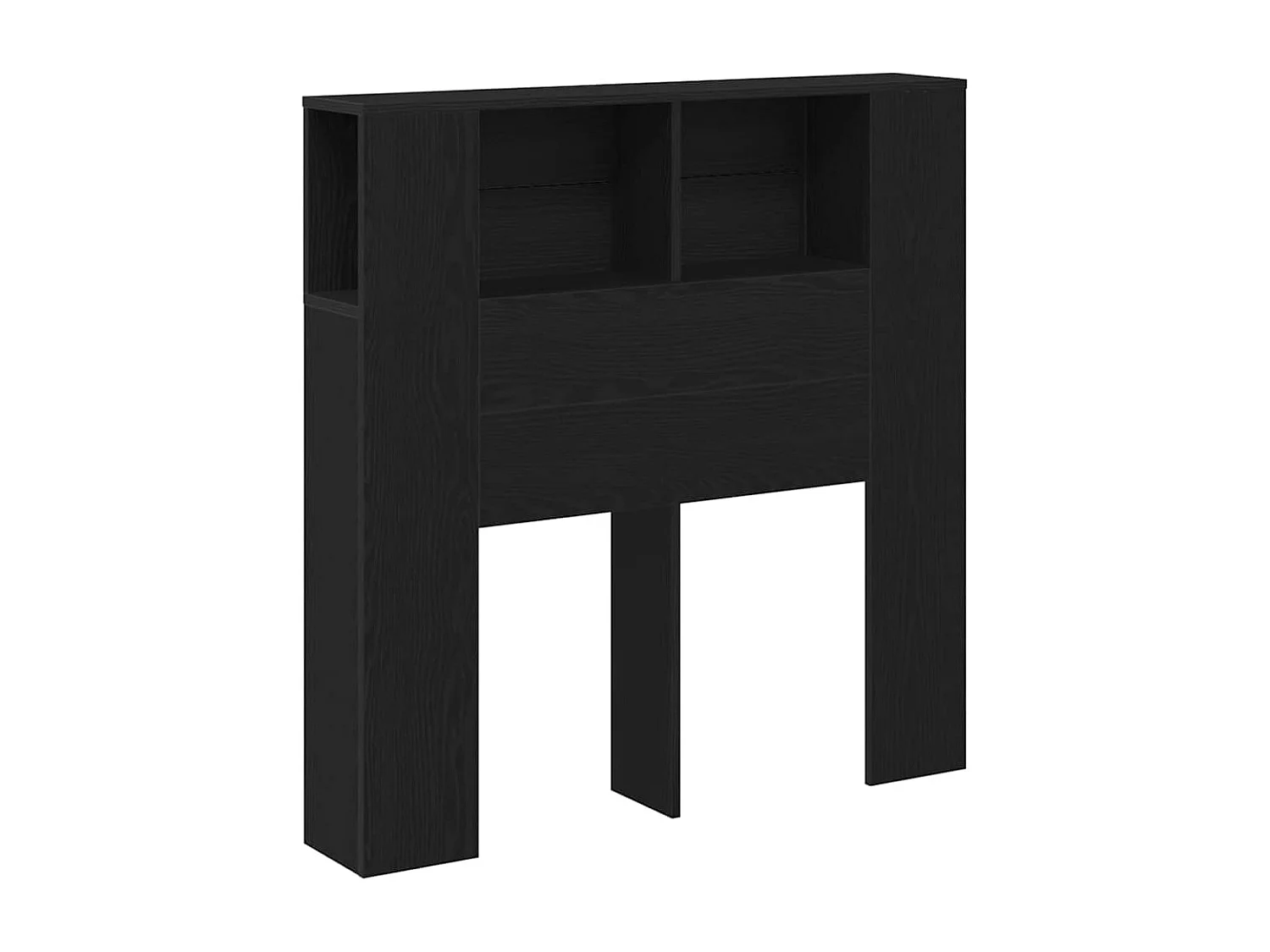 Mobile con testiera in rovere nero 100 x 19 x 104,5 cm