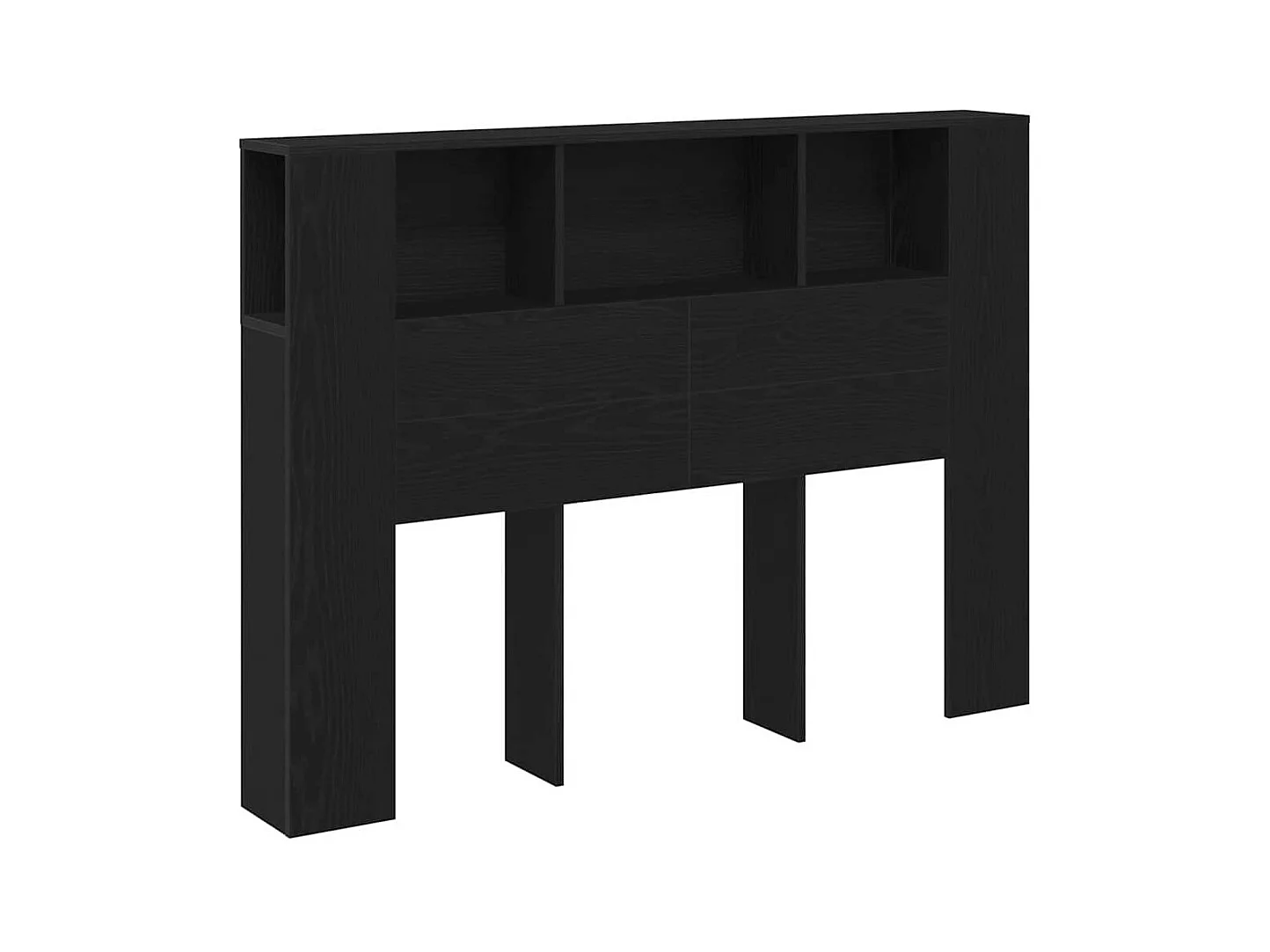 Cabinet de Tête de Lit Chêne noir 140 x 19 x 104,5 cm