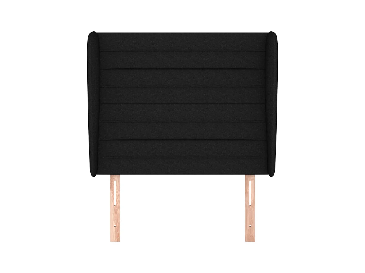 Kopfteil mit Flügeln Schwarz 103x23x118/128 cm Stoff