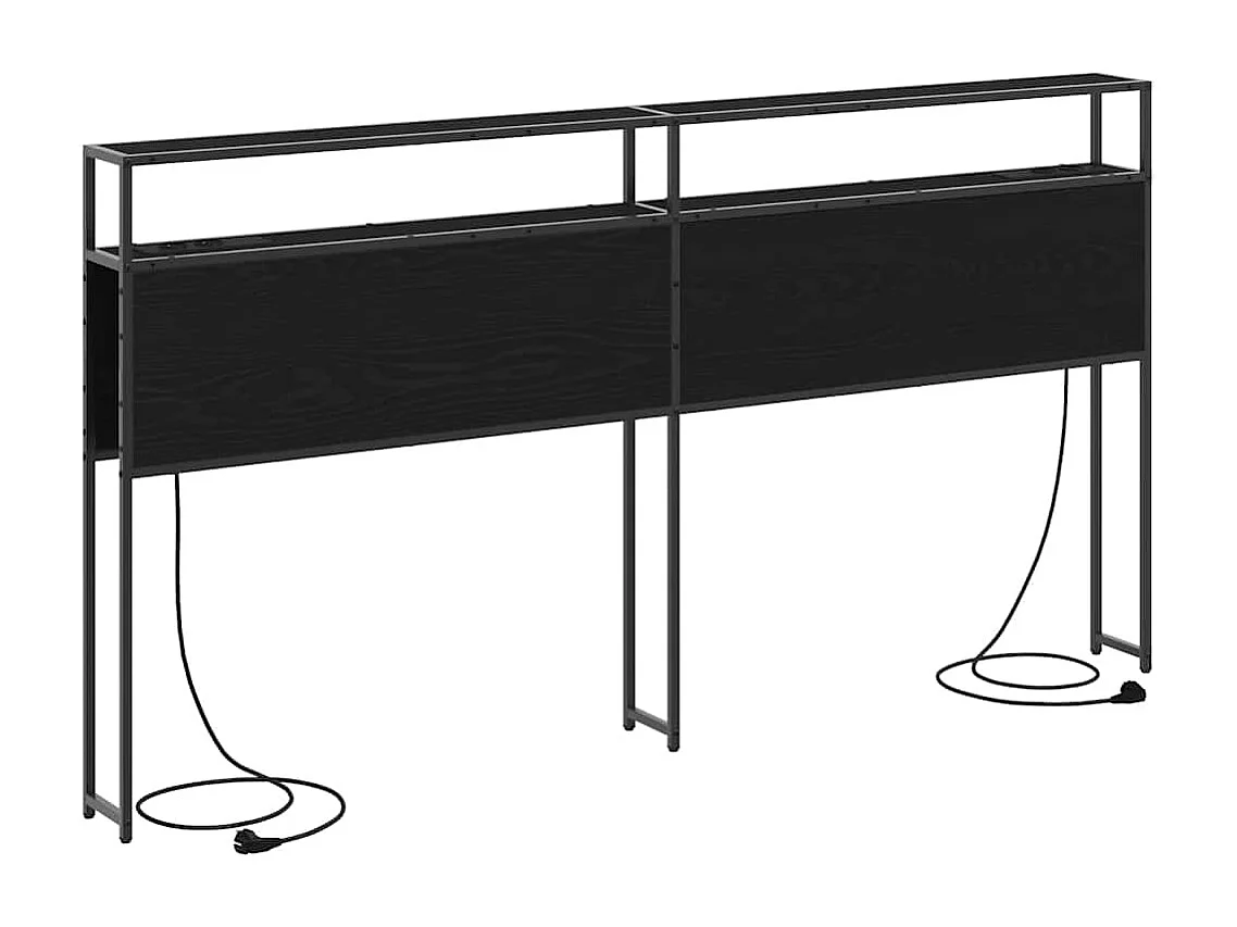 Tête de lit de rangement Chêne noir 180 cm Bois d'ingénierie