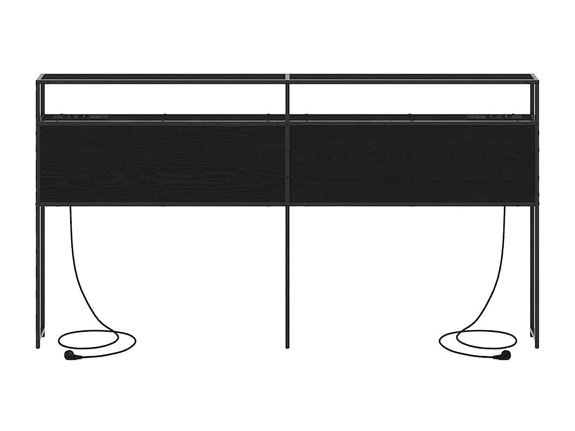 Tête de lit de rangement Chêne noir 180 cm Bois d'ingénierie