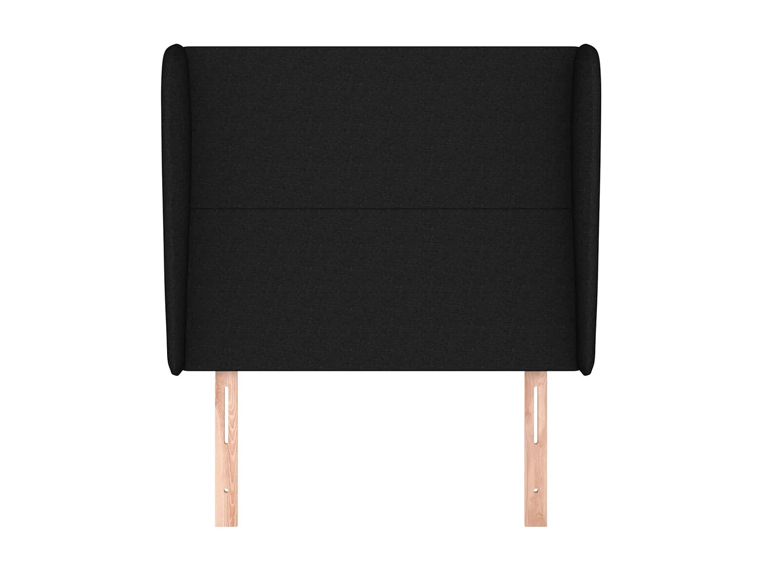 Tête de lit avec oreilles Noir 103x23x118/128 cm Tissu