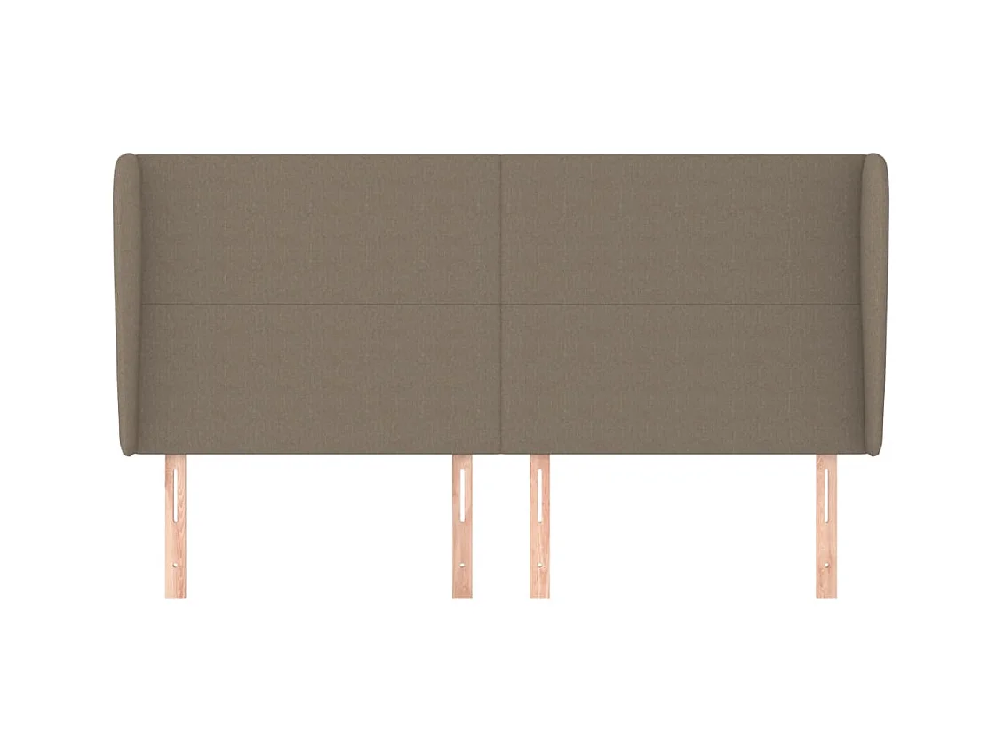 Hoofdbord met vleugels Taupe 183x23x118/128 cm Stof