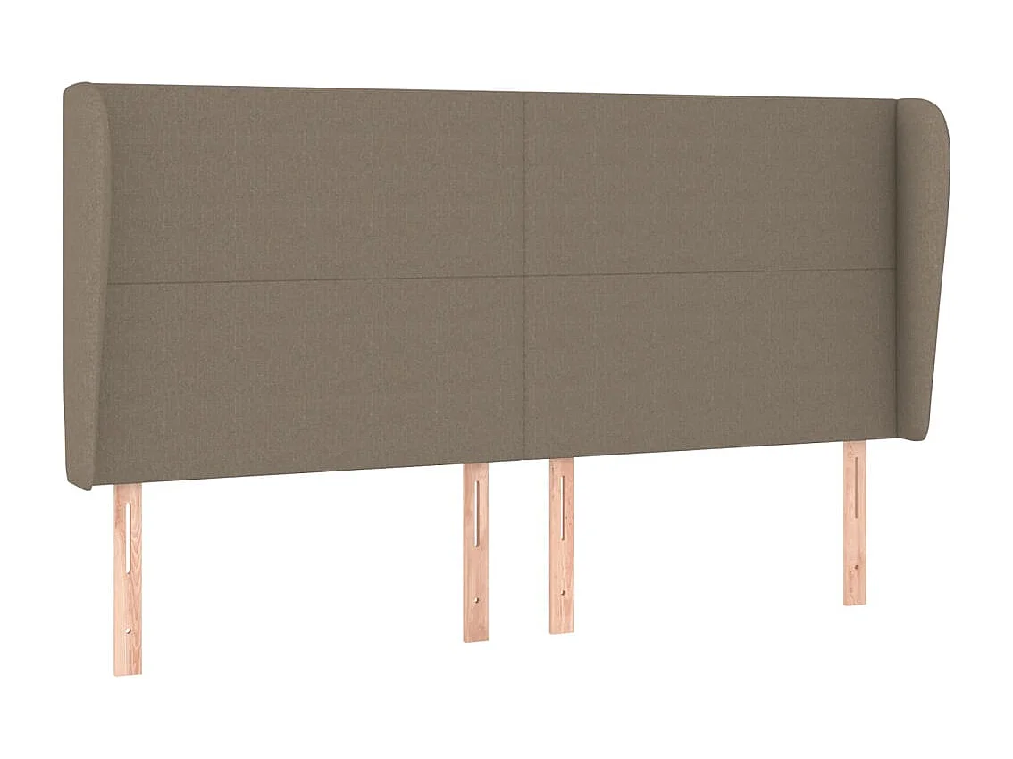 Hoofdbord met vleugels Taupe 183x23x118/128 cm Stof