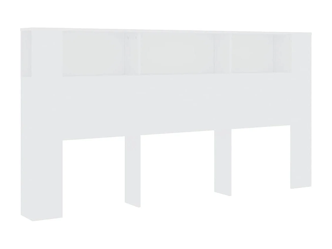 Witte hoofdeindekast 200x18,5x104,5 cm