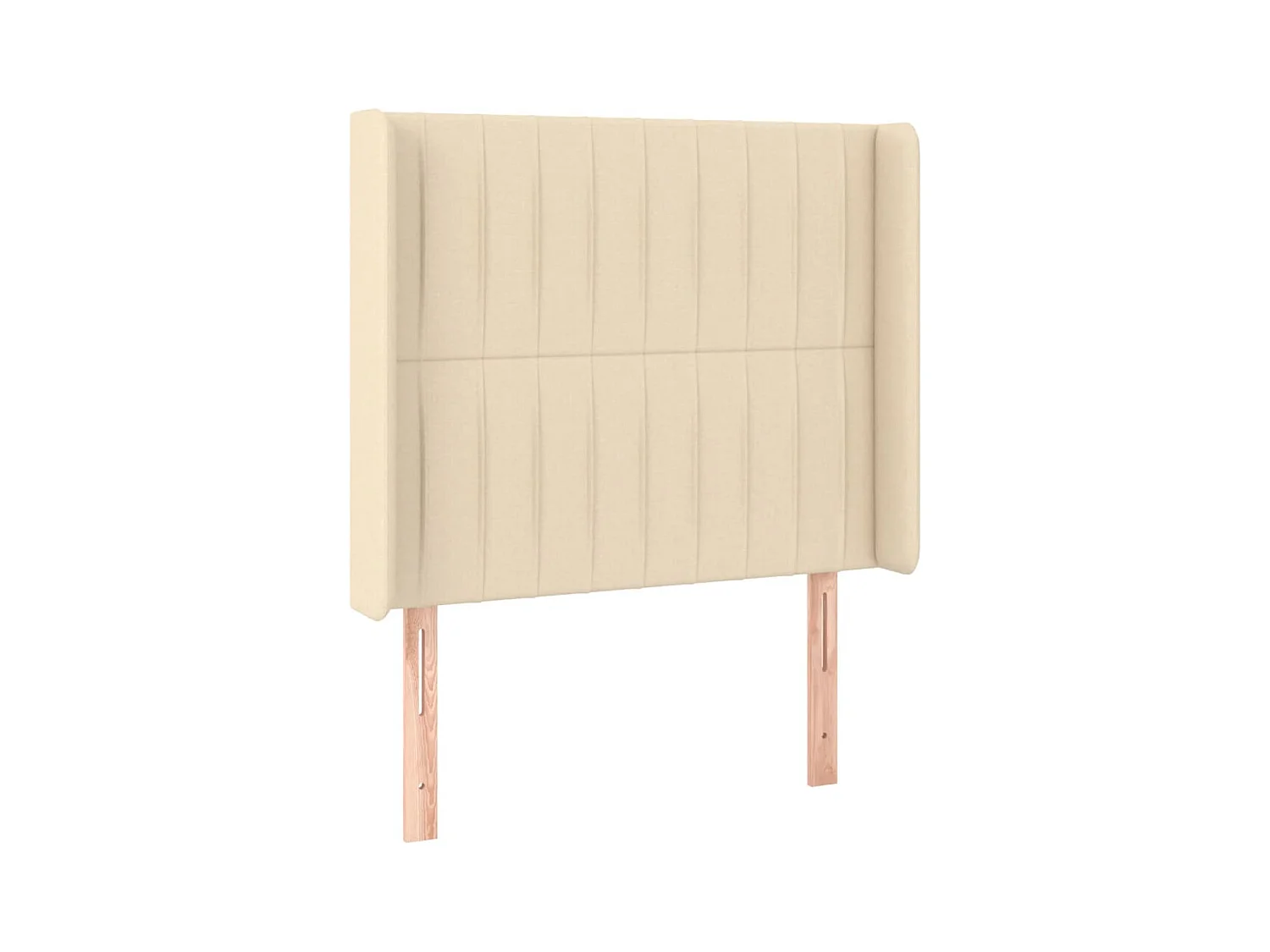 LED Hoofdbord Crème 83x16x118/128 cm Stof