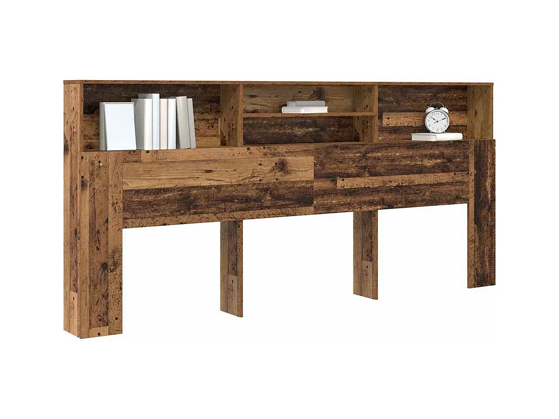 Cabinet de Tête de Lit Bois ancien 220 x 19 x 101.5 cm