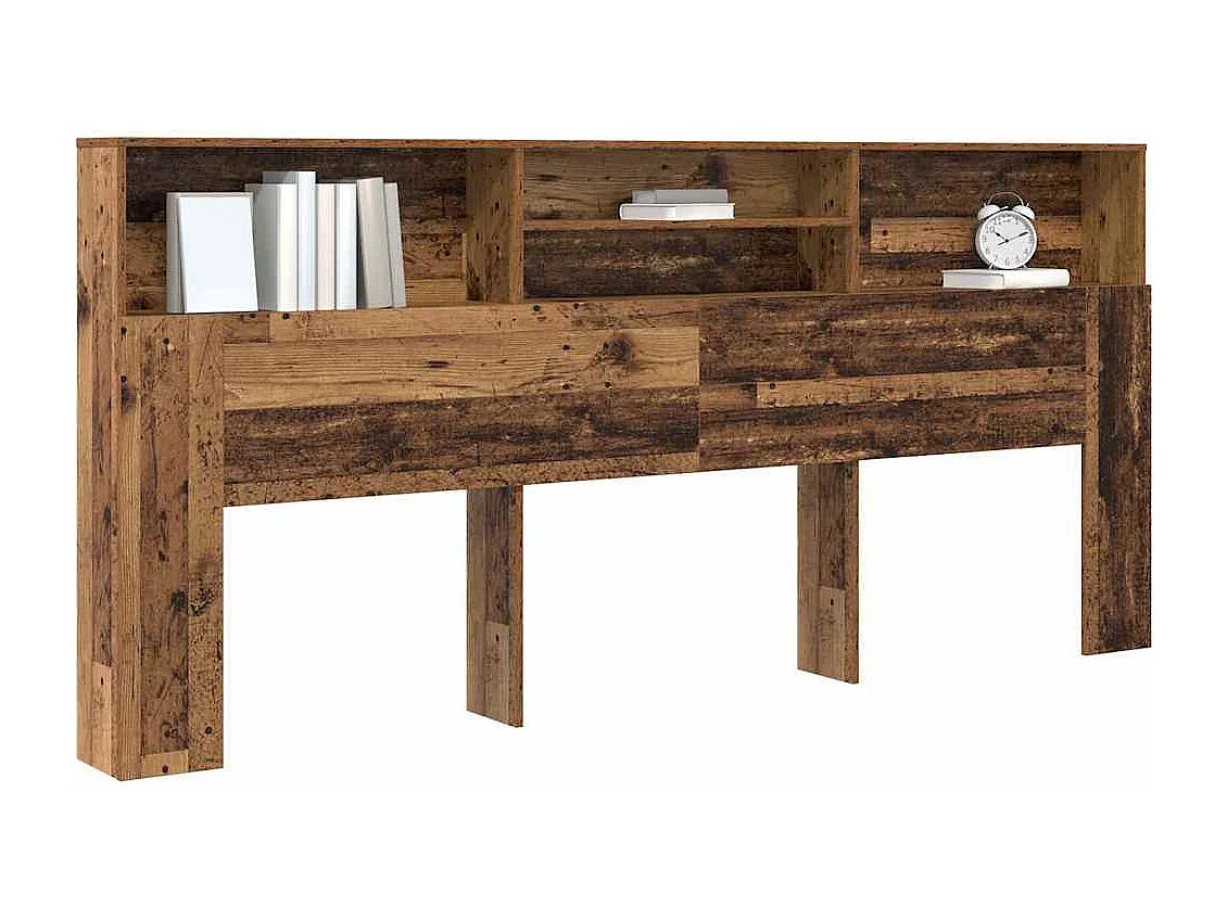 Cabinet de Tête de Lit Bois ancien 220 x 19 x 101.5 cm