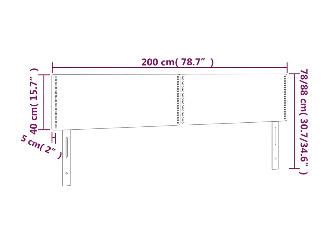 Hoofdborden 2 stuks Donkergroen 100x5x78/88 cm Fluweel