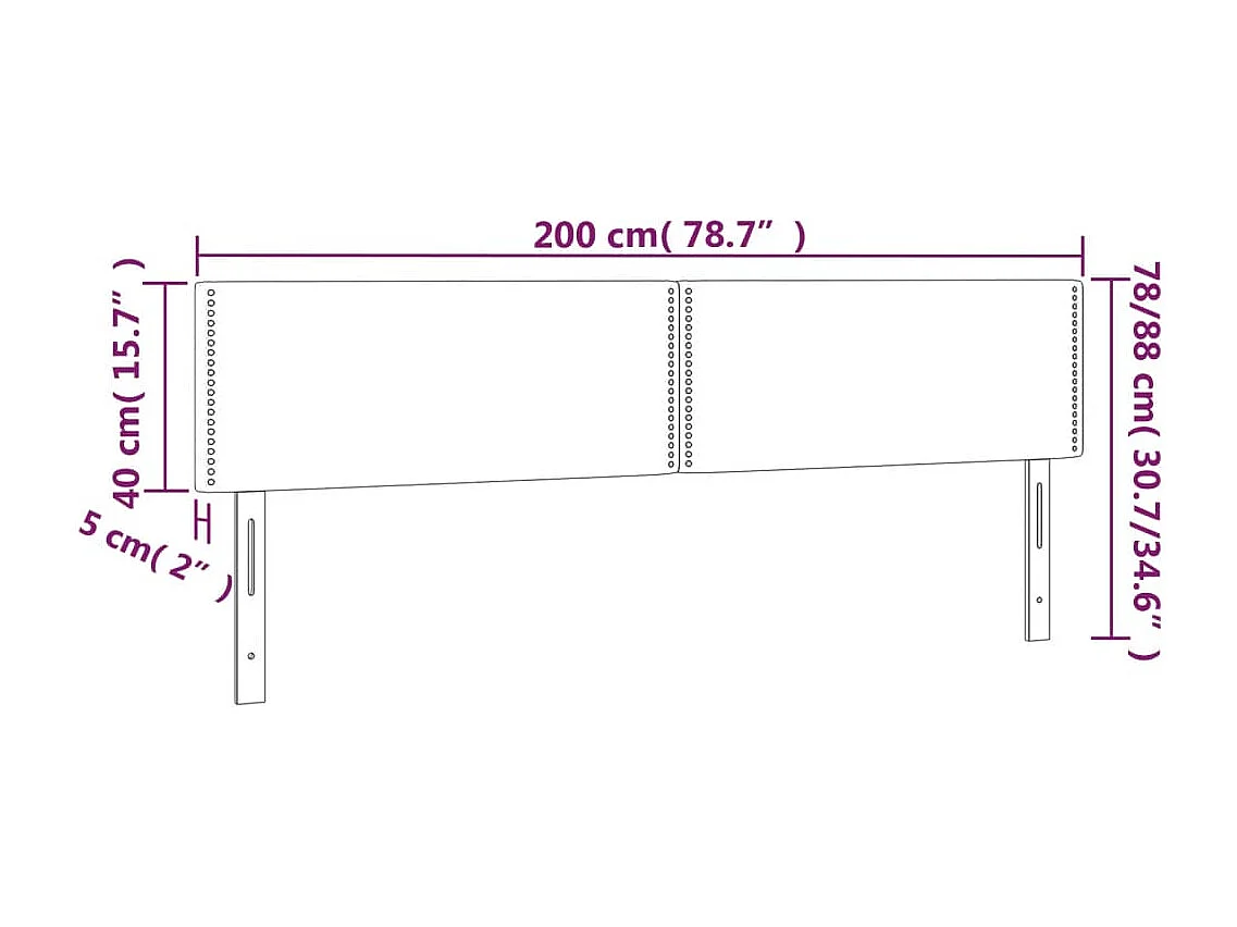 Hoofdborden 2 stuks Donkergroen 100x5x78/88 cm Fluweel