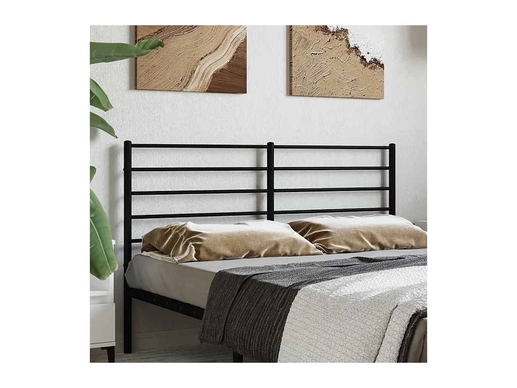 Tête de lit métal noir 140 cm