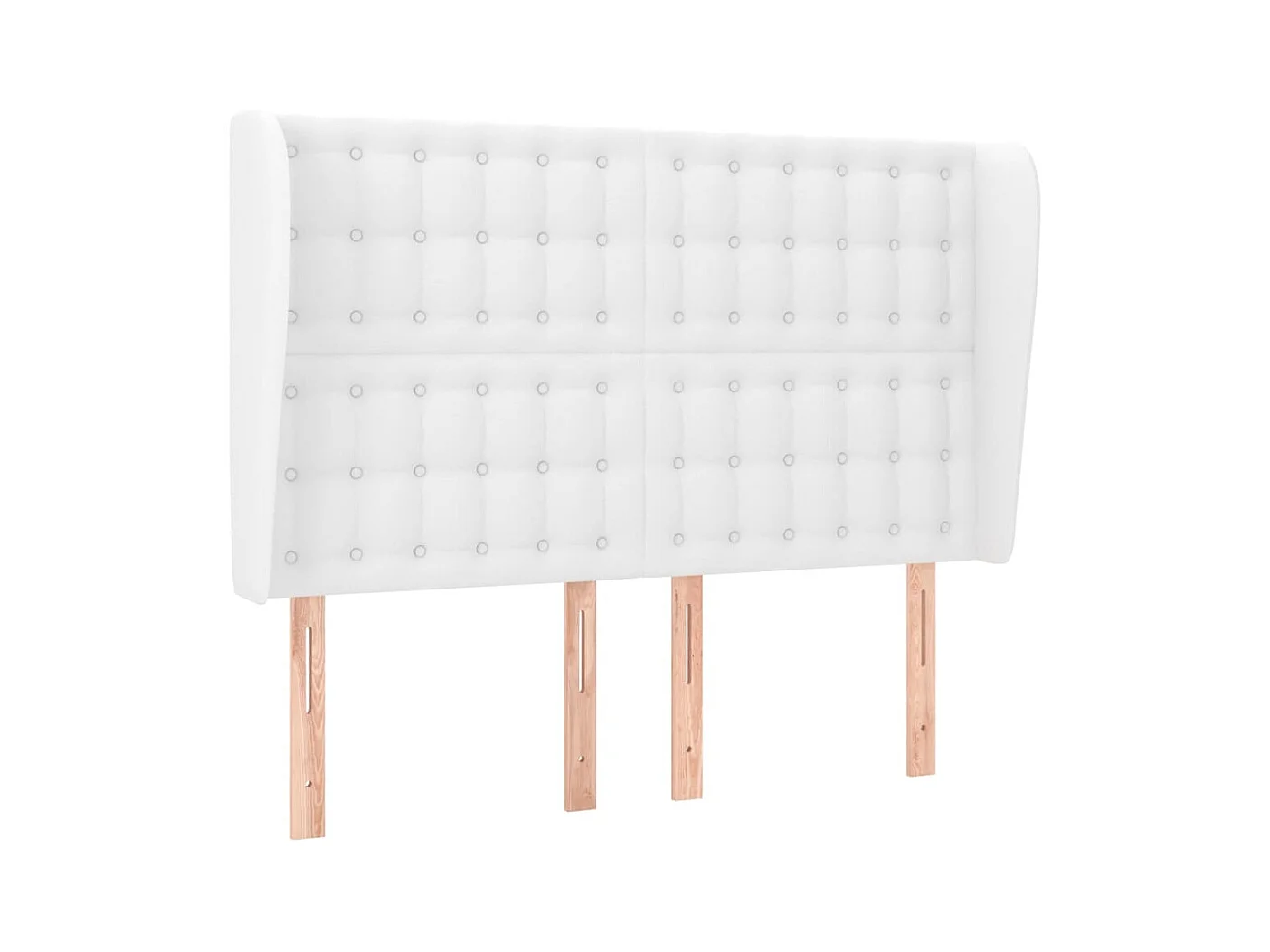 Cabecero con alas Blanco 147x23x118/128 cm Polipiel