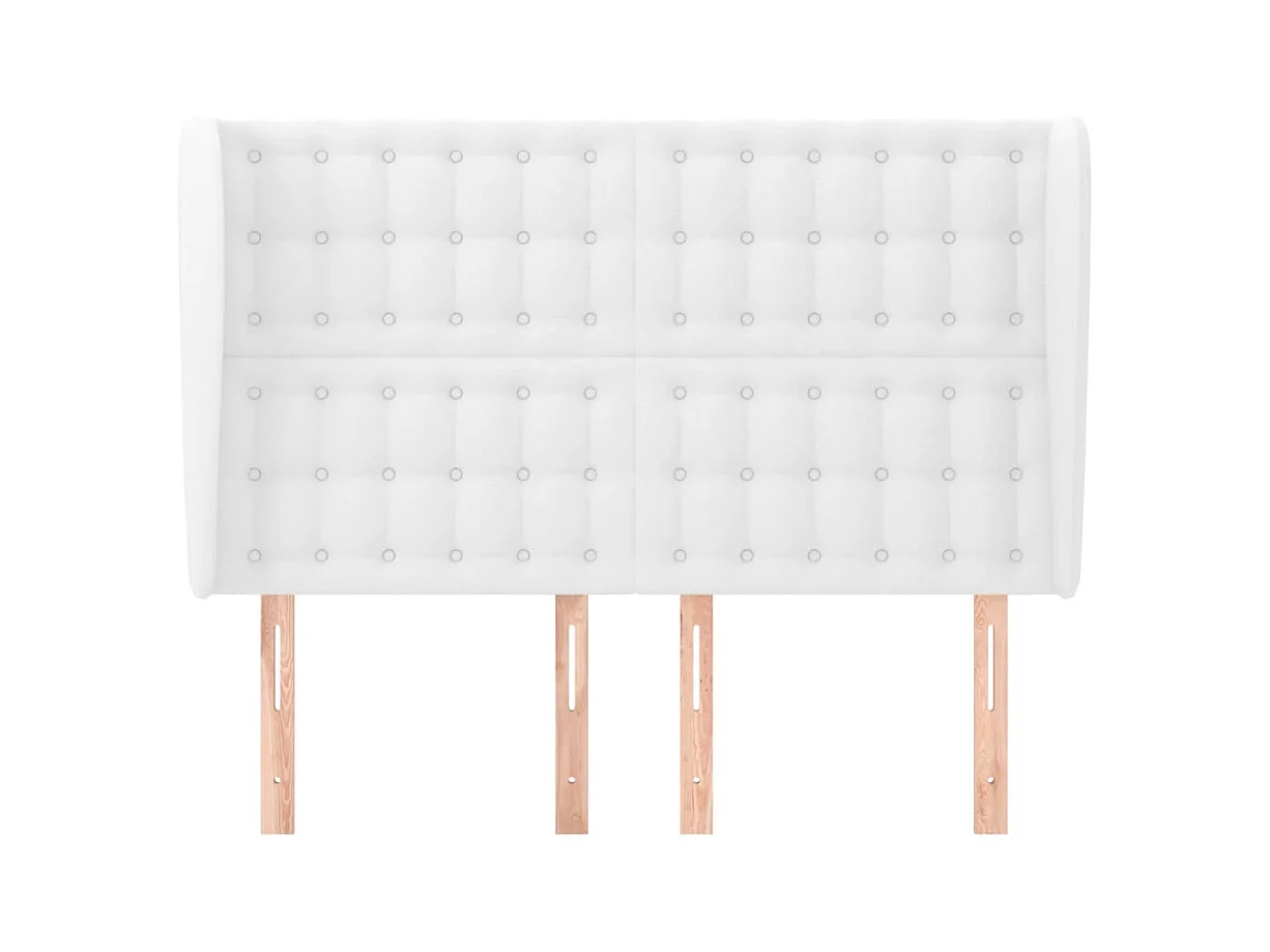 Cabecero con alas Blanco 147x23x118/128 cm Polipiel